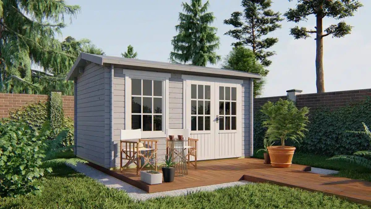 Blokhut – Tuinhuis Chloe | 40 mm | vuren onbehandeld