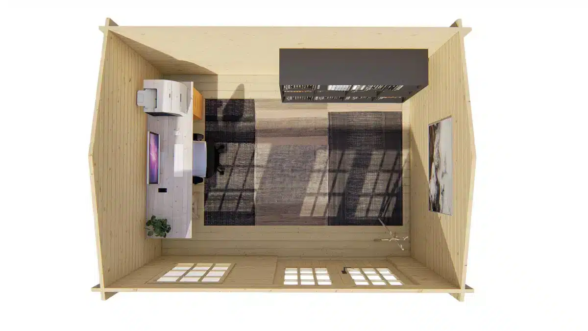 Blokhut – Tuinhuis Chloe | 40 mm | vuren onbehandeld