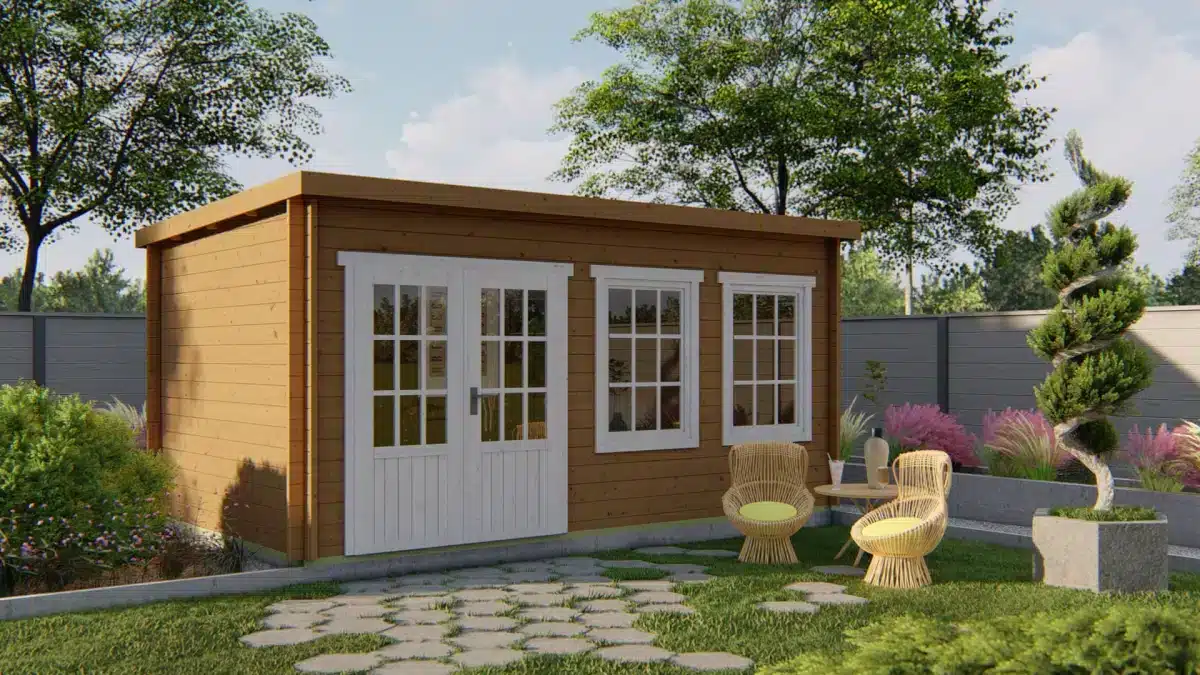Blokhut – Tuinhuis Sadie | 40 mm | onbehandeld