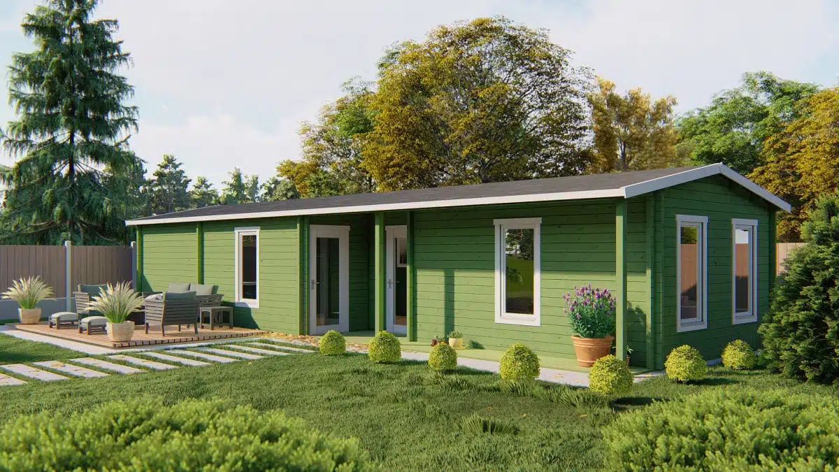 Blokhut – Tuinhuis Slane | 70 mm | vuren onbehandeld