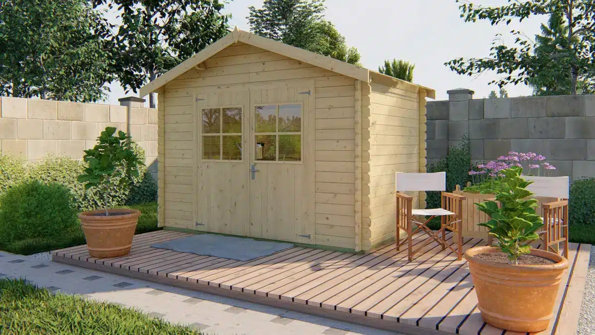 Blokhut – Tuinhuis Somo | 28 mm | onbehandeld
