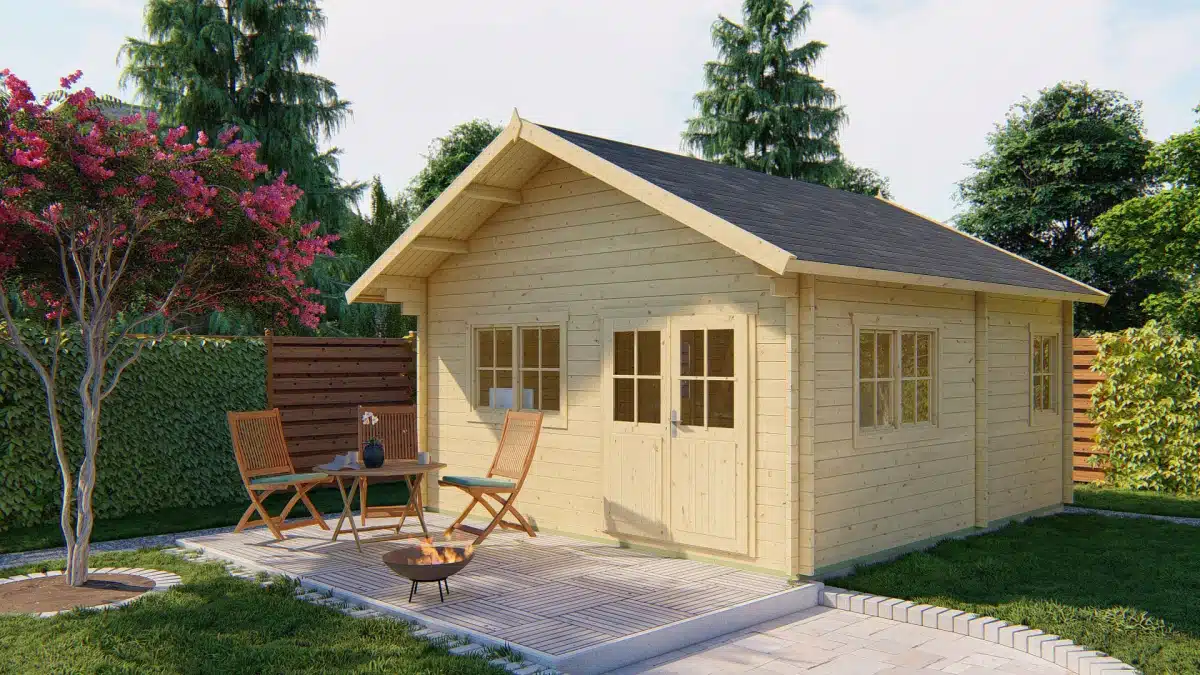Blokhut – Tuinhuis Llanes | 44 mm | onbehandeld
