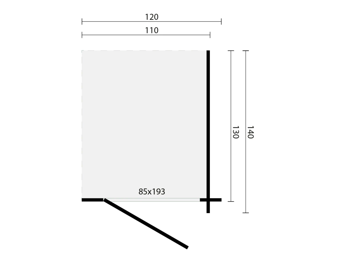 Blokhut Toilet Kit | 28 mm | onbehandeld