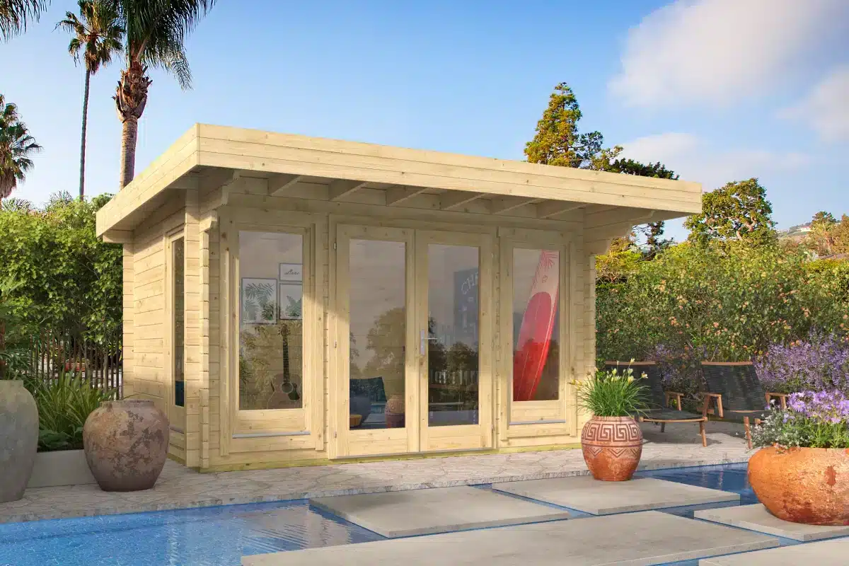 Blokhut – Tuinhuis James | 44 mm | vuren onbehandeld