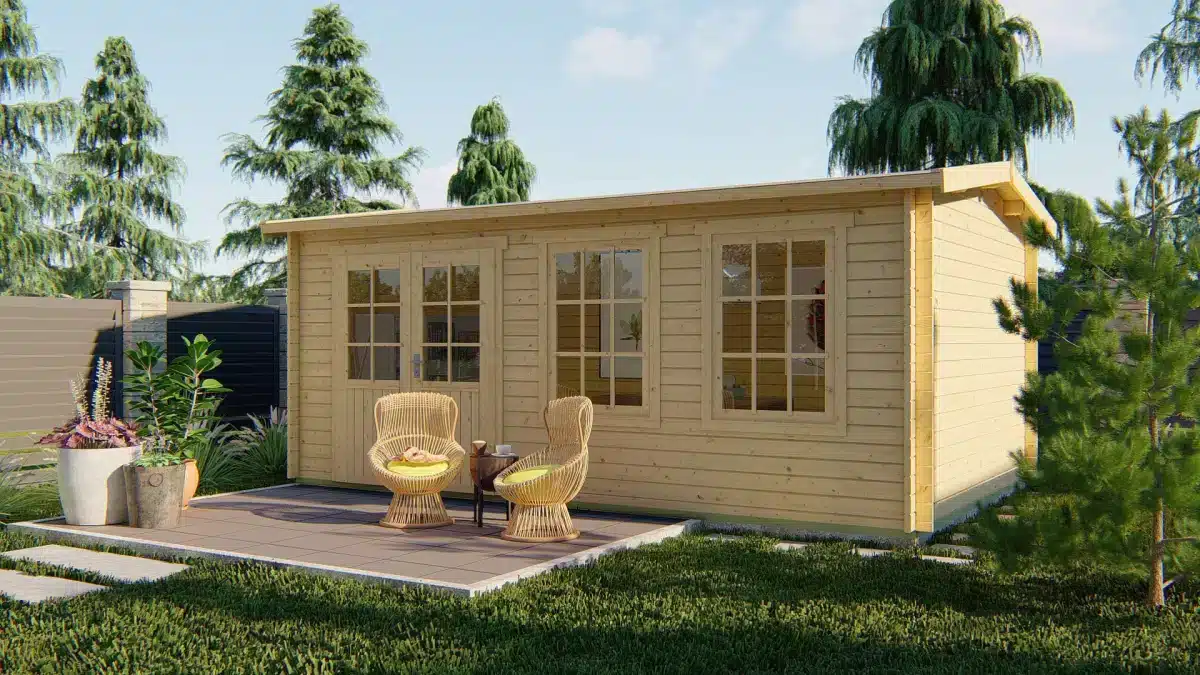 Blokhut – Tuinhuis Sophie | 40 mm | onbehandeld