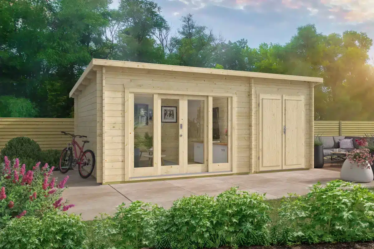 Blokhut – Tuinhuis Meg | 44 mm | onbehandeld