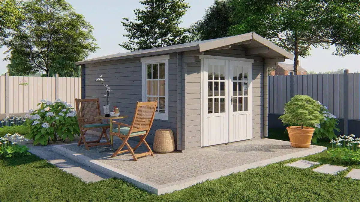 Blokhut – Tuinhuis Julia | 40 mm | vuren onbehandeld