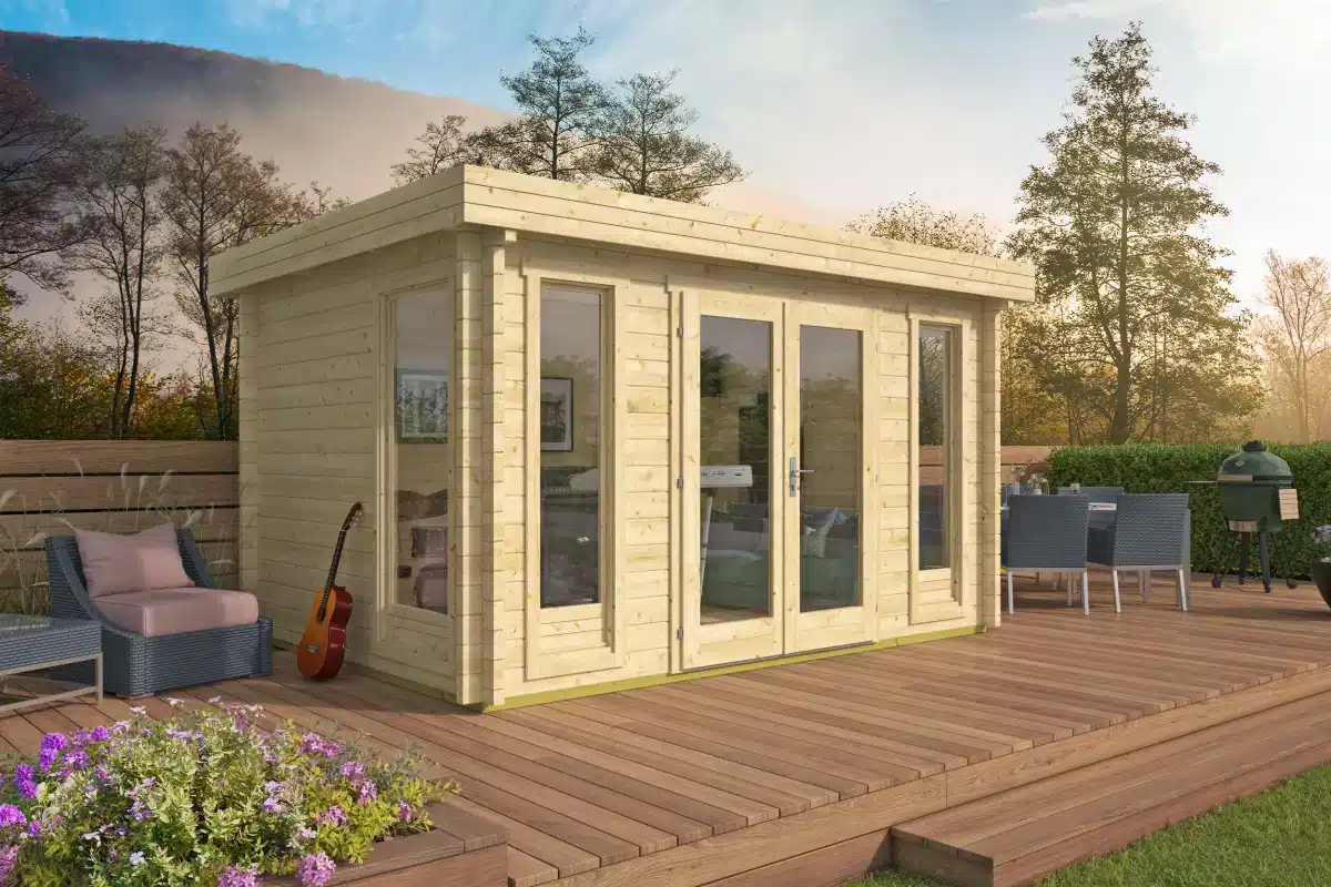 Blokhut – Tuinhuis Victoria | 58 mm | onbehandeld