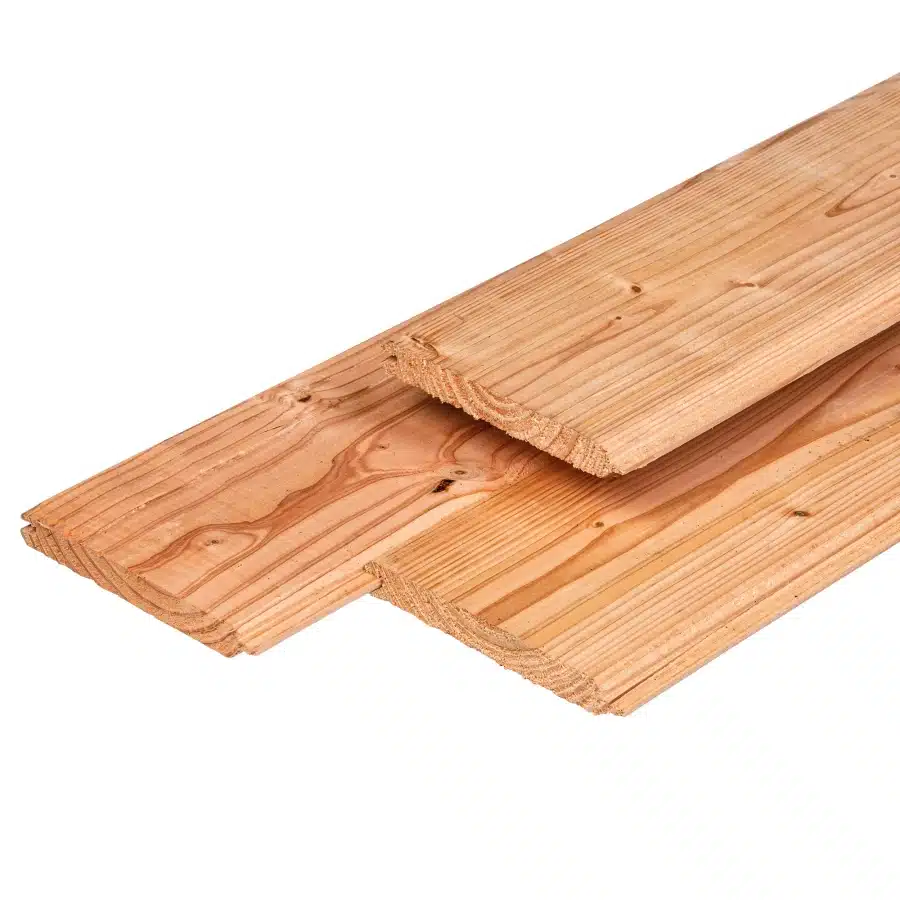 Douglas dakbeschot gedroogd, tong & groef, 2 zijden vellingkant 1,8 x 14,5 x 300 cm