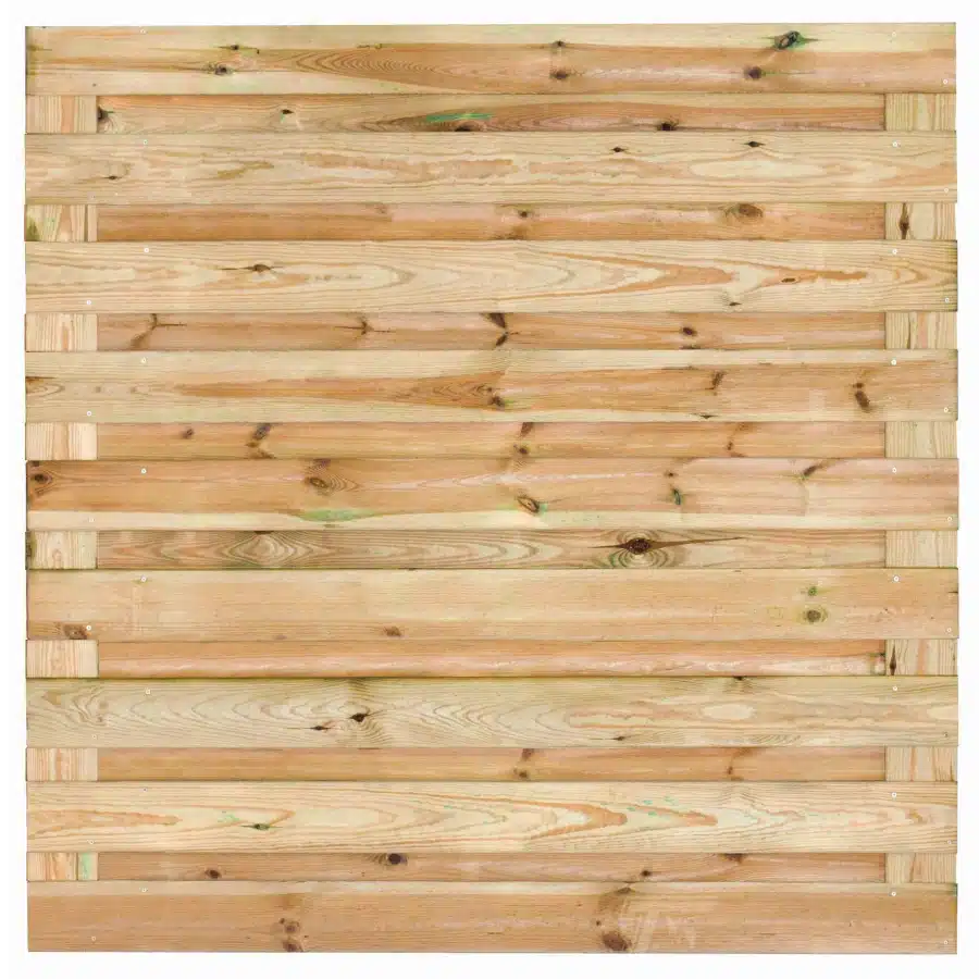 Tuinscherm grenen groen geïmpregneerd, 19-planks (17 + 2) Eindhoven 180 x 180 cm horizontaal