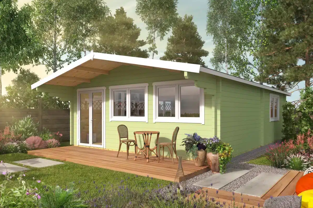 Blokhut – Tuinhuis Ballyragget | 70 mm | vuren onbehandeld
