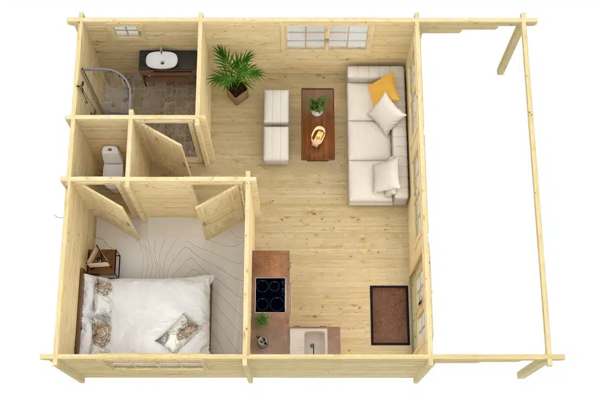 Blokhut – Tuinhuis Jackson | 70 mm | onbehandeld