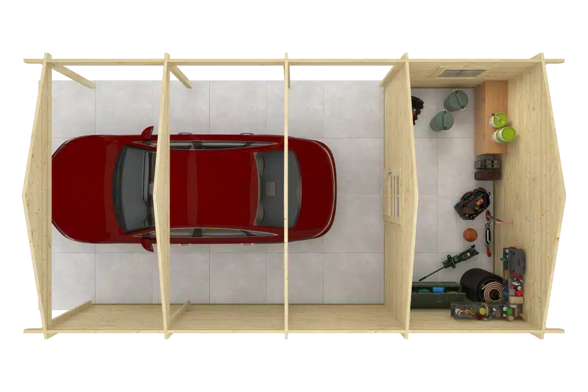 Carport/berging Ever | 44 mm | vuren onbehandeld