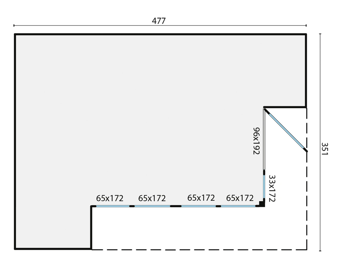 Blokhut – Tuinhuis Elin | 19 mm | onbehandeld