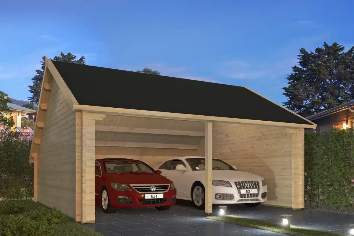 Garage-kapschuur Nysse | 70 mm | vuren onbehandeld