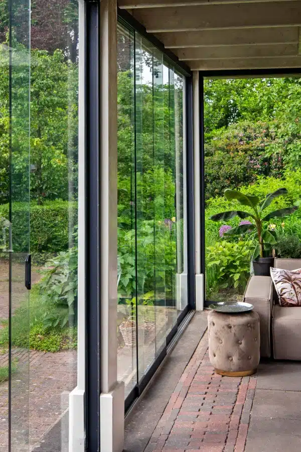 Glazenschuifwandset 490cm antraciet