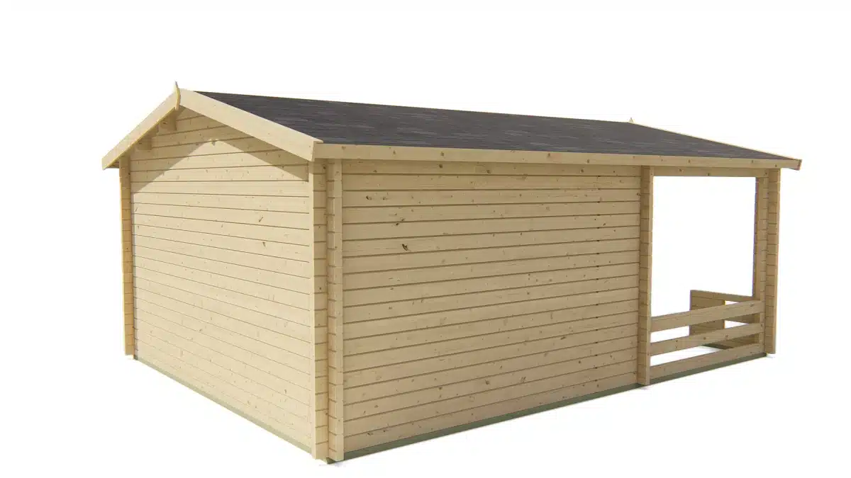 Blokhut – Tuinhuis Bolton | 58 mm | vuren onbehandeld