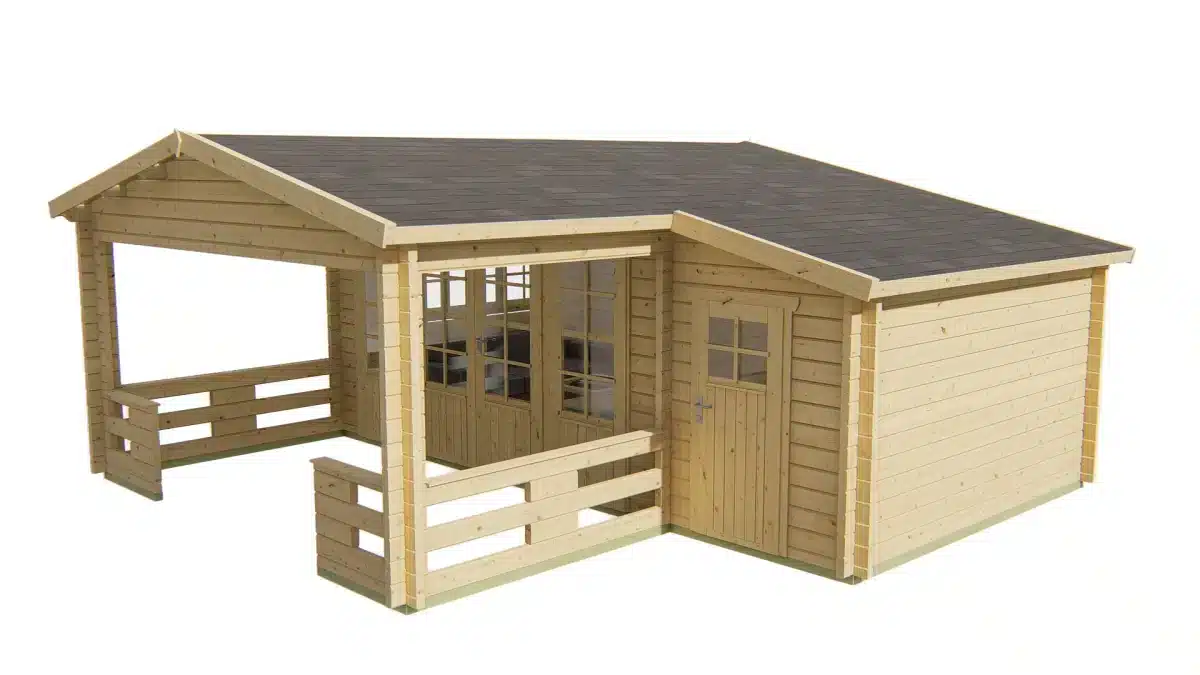 Blokhut – Tuinhuis Coventry | 58 mm | vuren onbehandeld