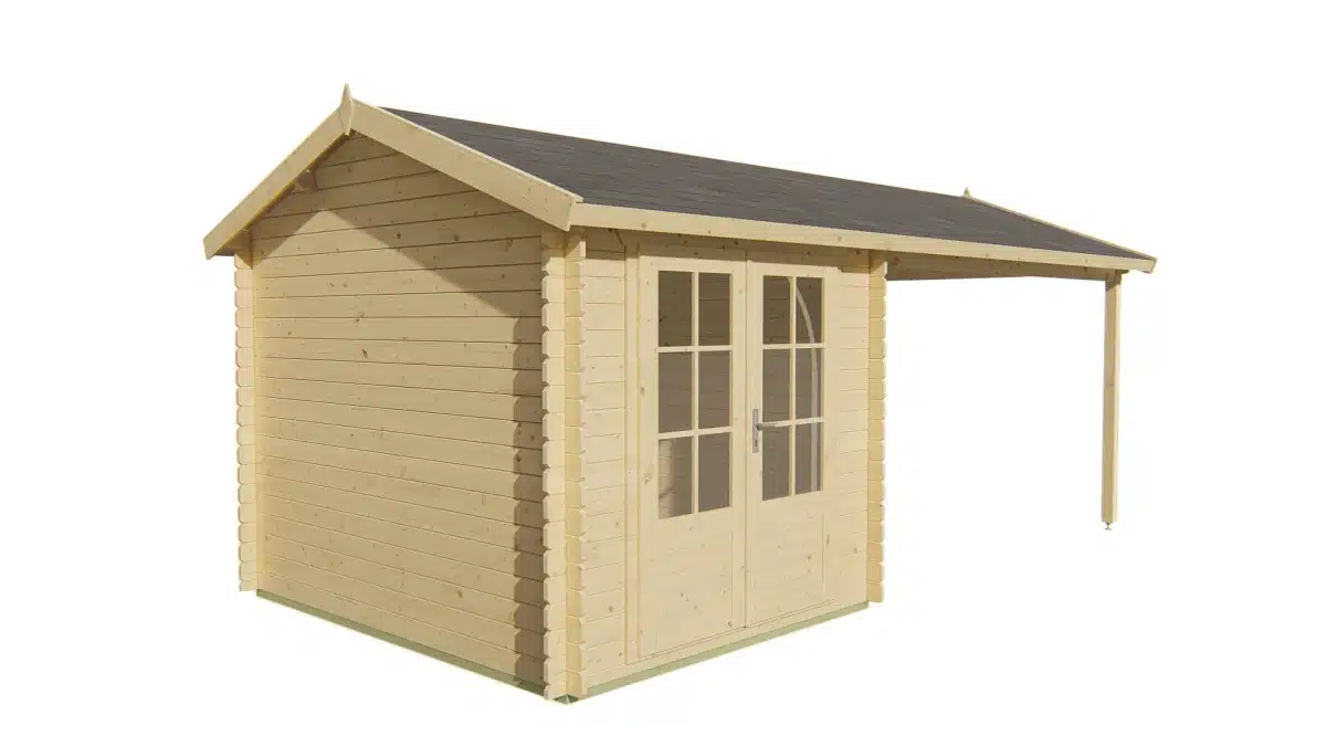 Blokhut – Tuinhuis Ove | 28 mm | vuren honinggeel geïmpregneerd