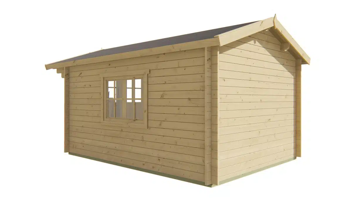 Blokhut – Tuinhuis Pamplona | 34 mm | vuren bruin geïmpregneerd