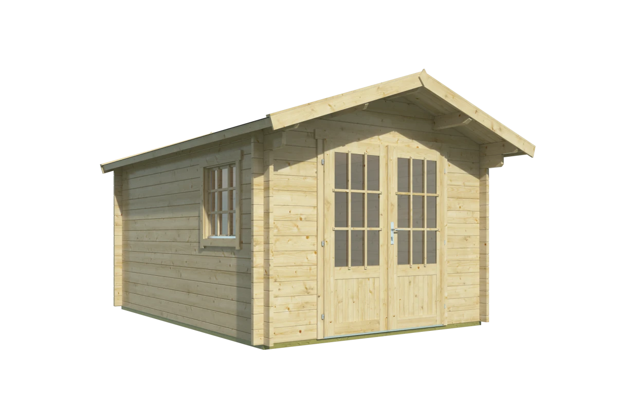 Blokhut – Tuinhuis Peggie | 40 mm | grijs geïmpregneerd