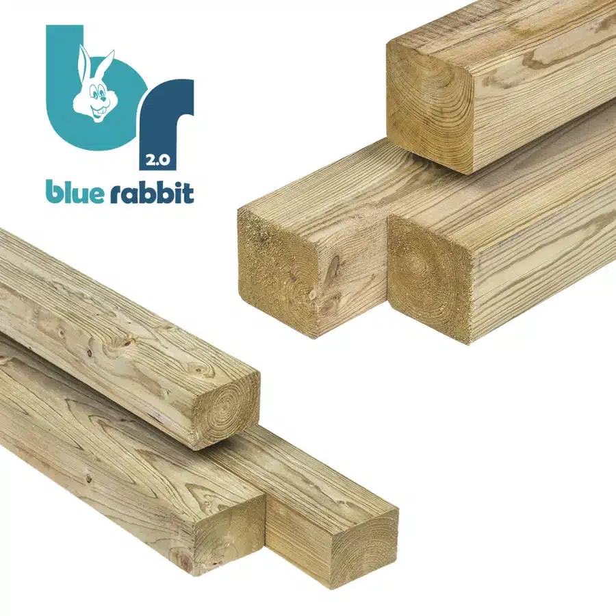 DHZ Houtpakket Blue Rabbit @Bridge 6,8 x 6,8 cm