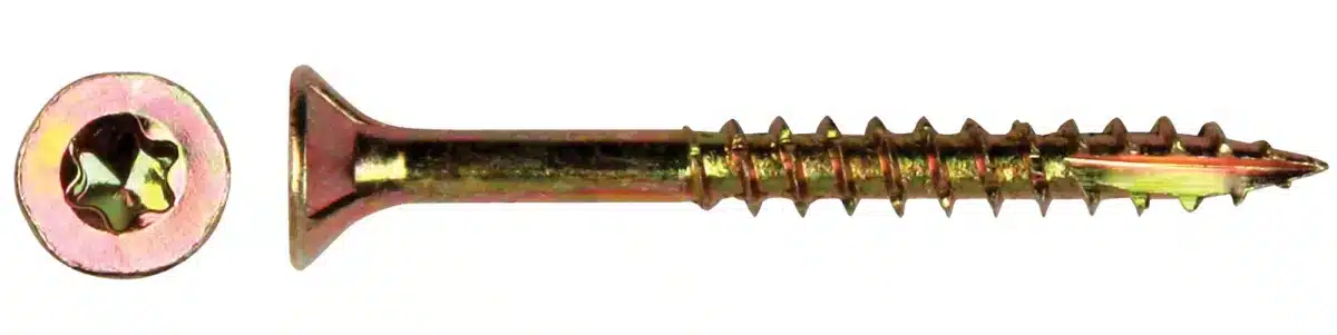 Spaanplaatschroef geelverzinkt torx 30 – 6,0 x 120 mm