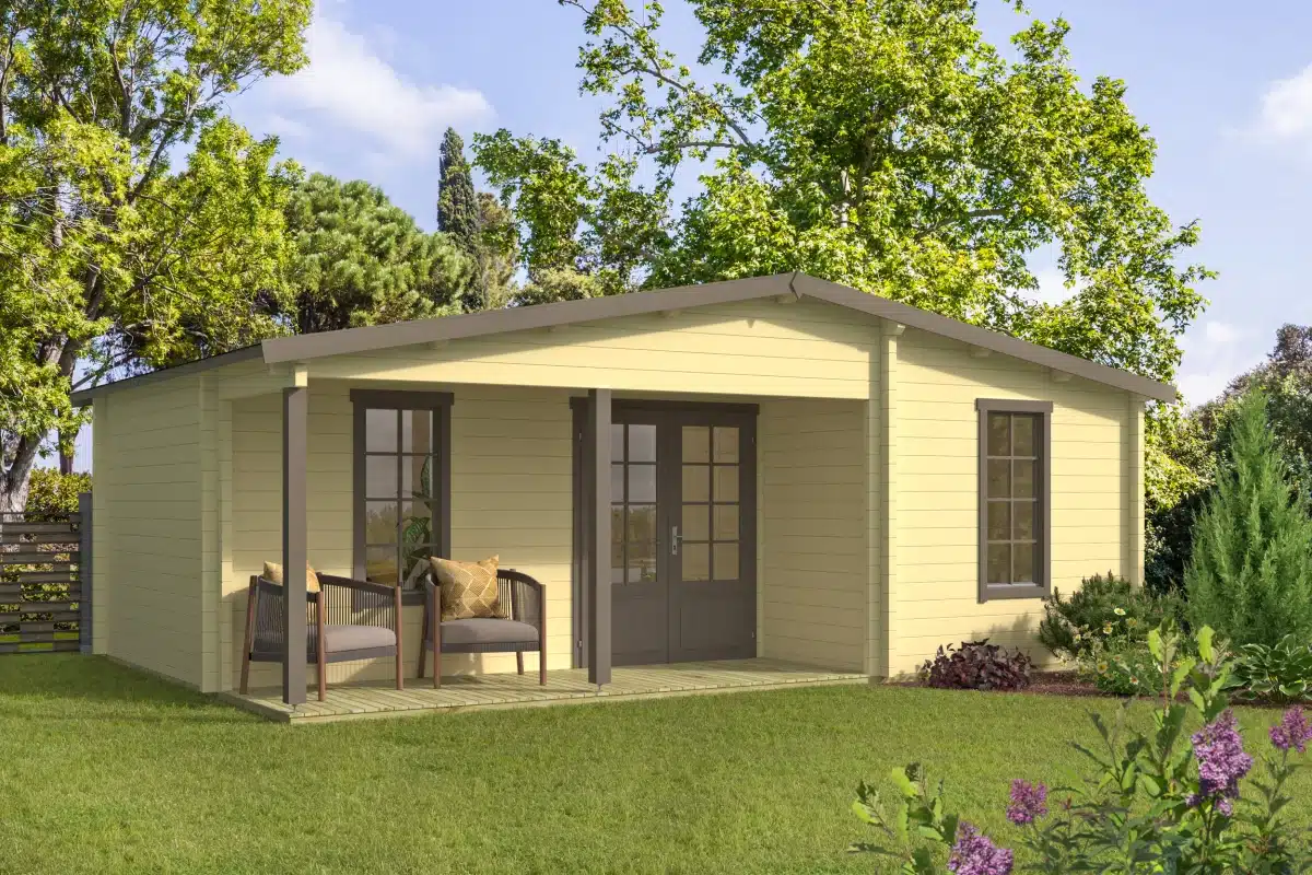 Blokhut – Tuinhuis Ollie | 70 mm | vuren Red Class Wood geïmpregneerd