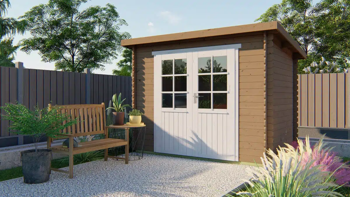 Blokhut – Tuinhuis Kris | 28 mm | vuren Red Class Wood geïmpregneerd
