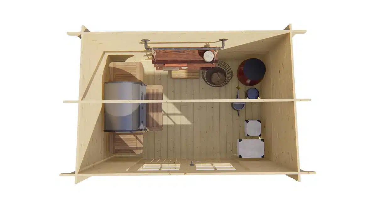Blokhut – Tuinhuis Kris | 28 mm | vuren Red Class Wood geïmpregneerd