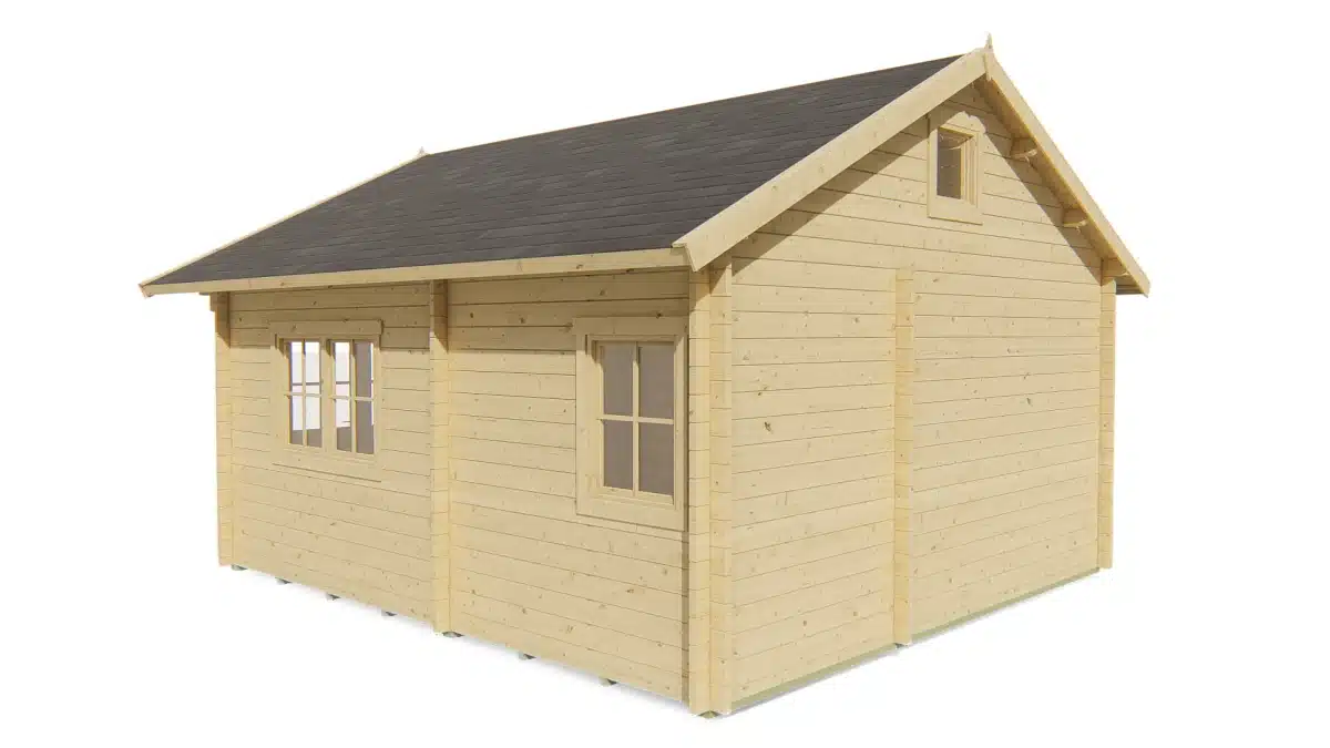 Blokhut – Tuinhuis Llanes | 44 mm | Red Class Wood geïmpregneerd