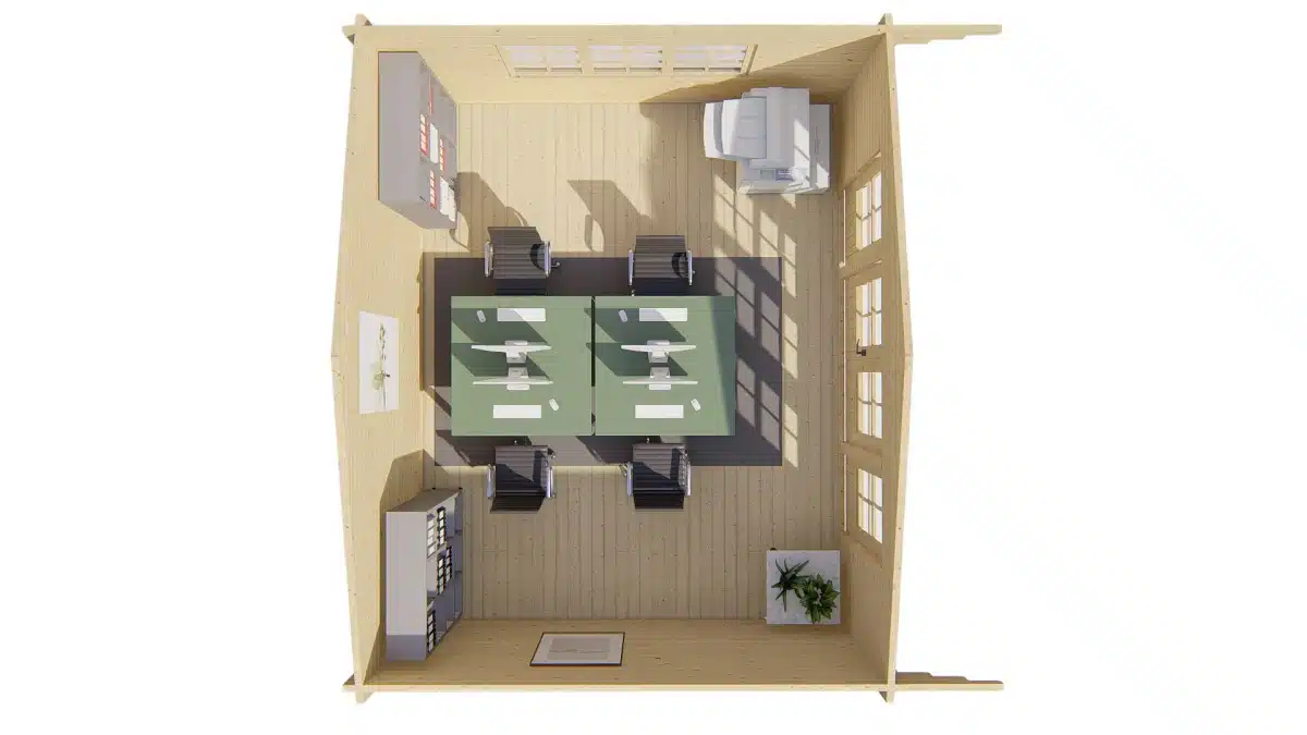 Blokhut – Tuinhuis Newcastle | 58 mm | vuren Red Class Wood geïmpregneerd