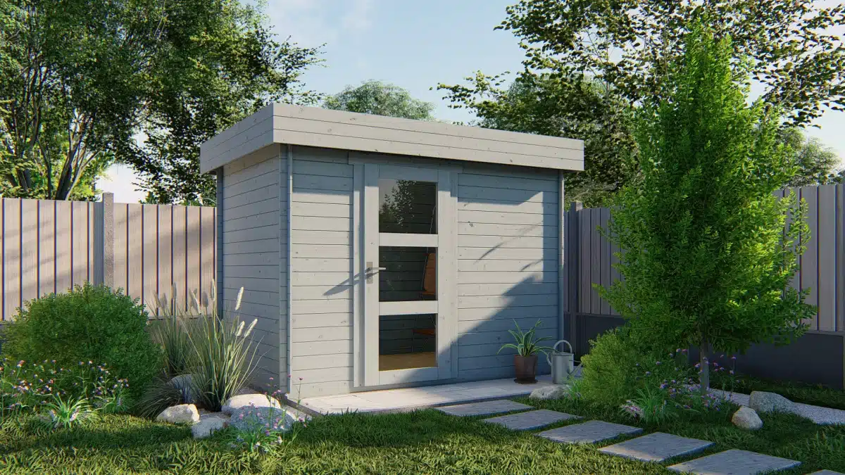 Blokhut – Tuinhuis Novalie | 19 mm | vuren bruin geïmpregneerd
