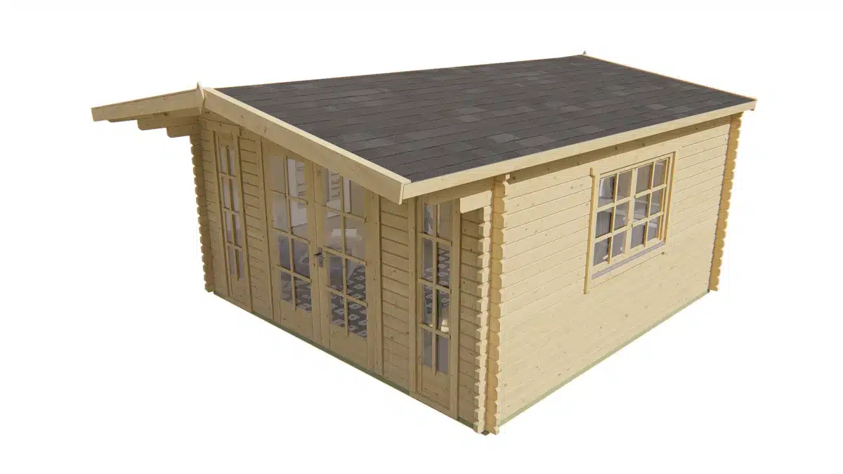 Blokhut – Tuinhuis Laula | 44 mm | vuren Red Class Wood geïmpregneerd