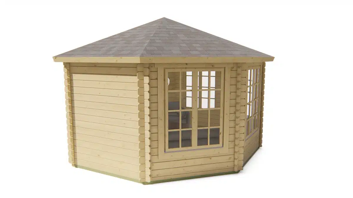 Blokhut – Tuinhuis Lynn | 44 mm | vuren Red Class Wood geïmpregneerd