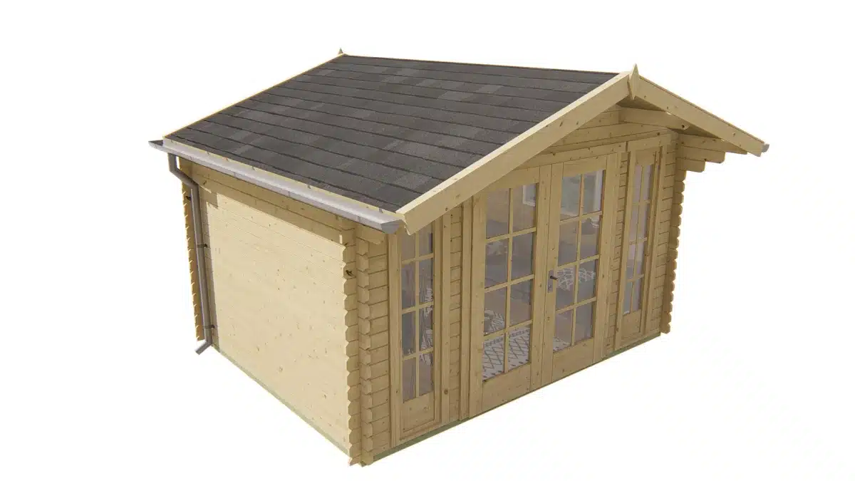 Blokhut – Tuinhuis Mimir | 28 mm | groen geïmpregneerd