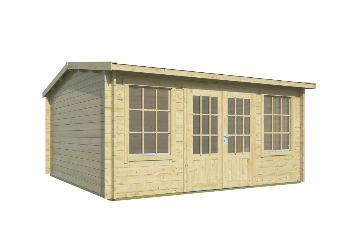 Blokhut – Tuinhuis Meaghan | 40 mm | grijs geïmpregneerd