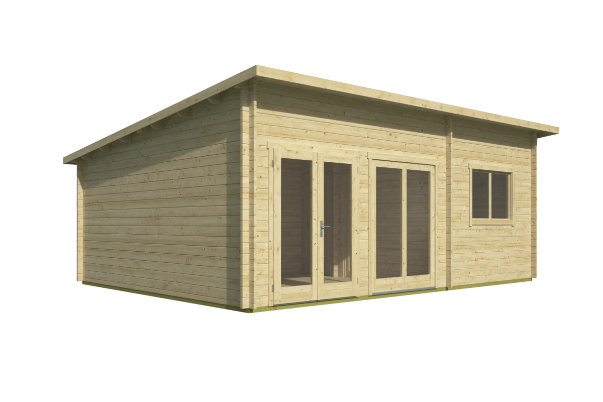 Blokhut – Tuinhuis Moderna | 44 mm | Red Class Wood geïmpregneerd