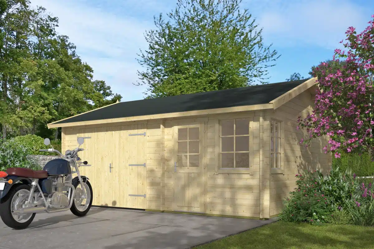 Garage Moa | 44 mm | vuren Red Class Wood geïmpregneerd