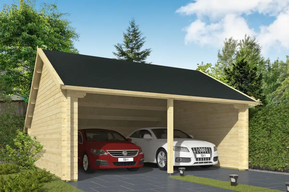 Garage-kapschuur Nysse | 70 mm | vuren groen geïmpregneerd