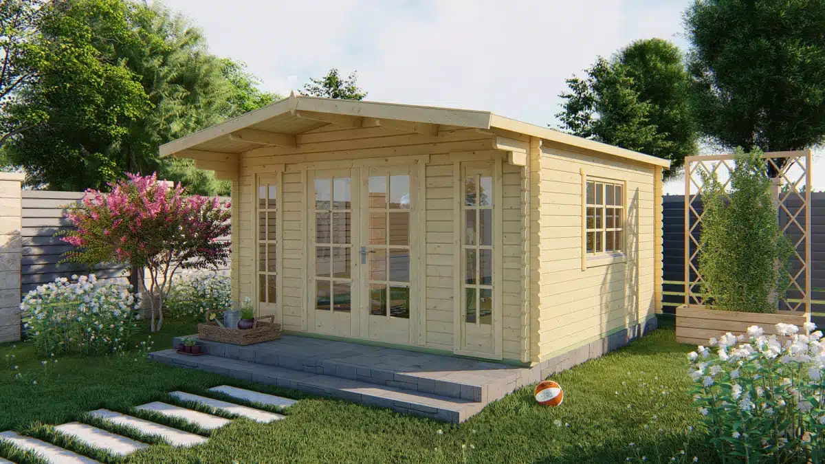 Blokhut – Tuinhuis Laula | 44 mm | vuren Red Class Wood geïmpregneerd