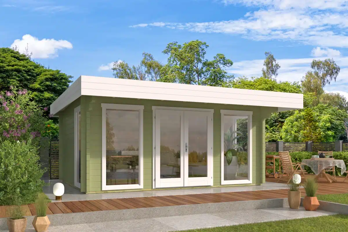 Blokhut – Tuinhuis Mia | 70 mm | Red Class Wood geïmpregneerd
