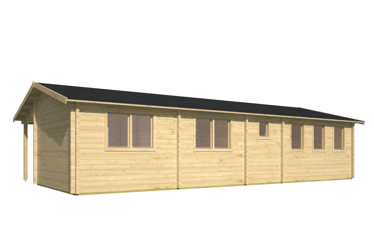 Blokhut – Tuinhuis Letterkenny | 70 mm | vuren honinggeel geïmpregneerd