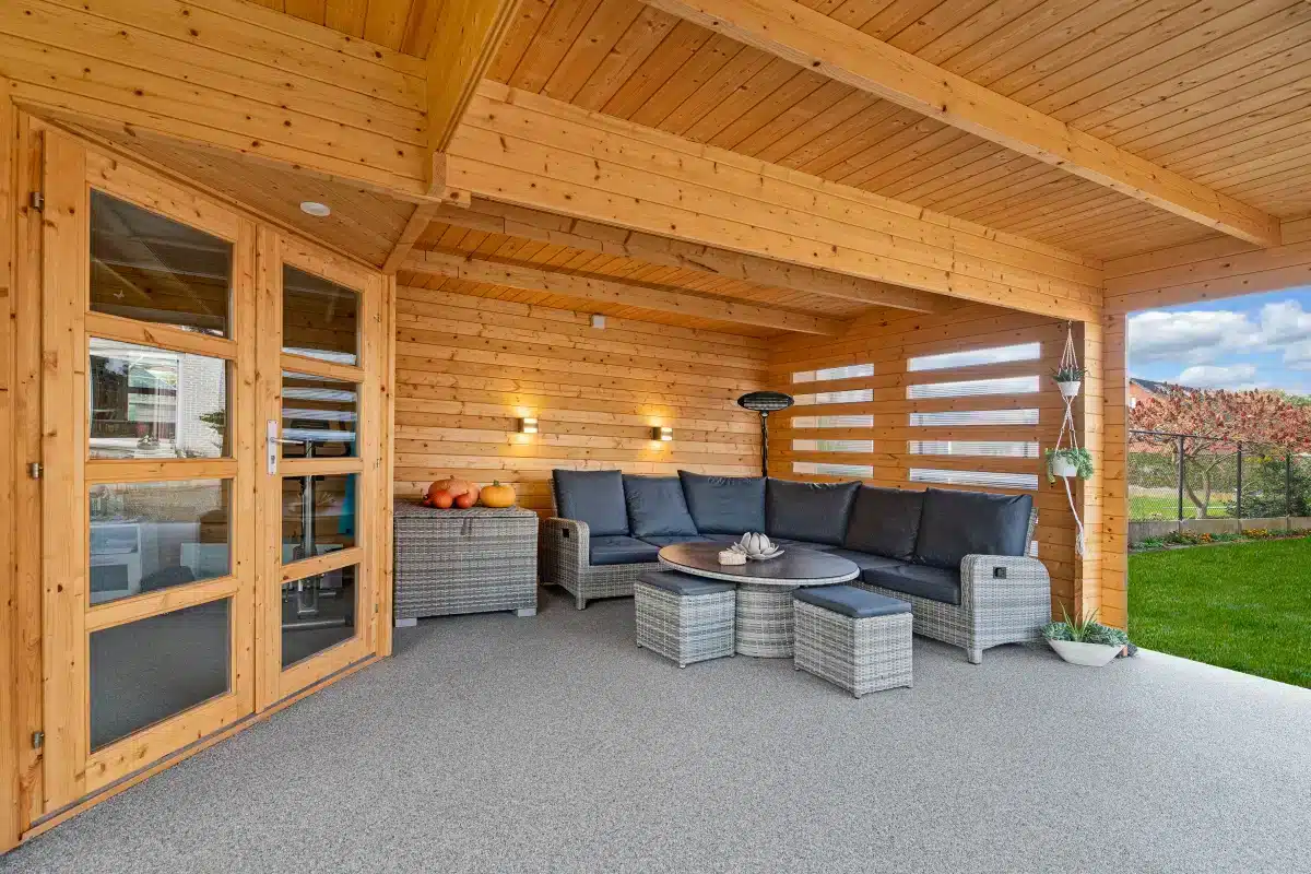 Blokhut – Tuinhuis Oletha | 40 mm | vuren onbehandeld