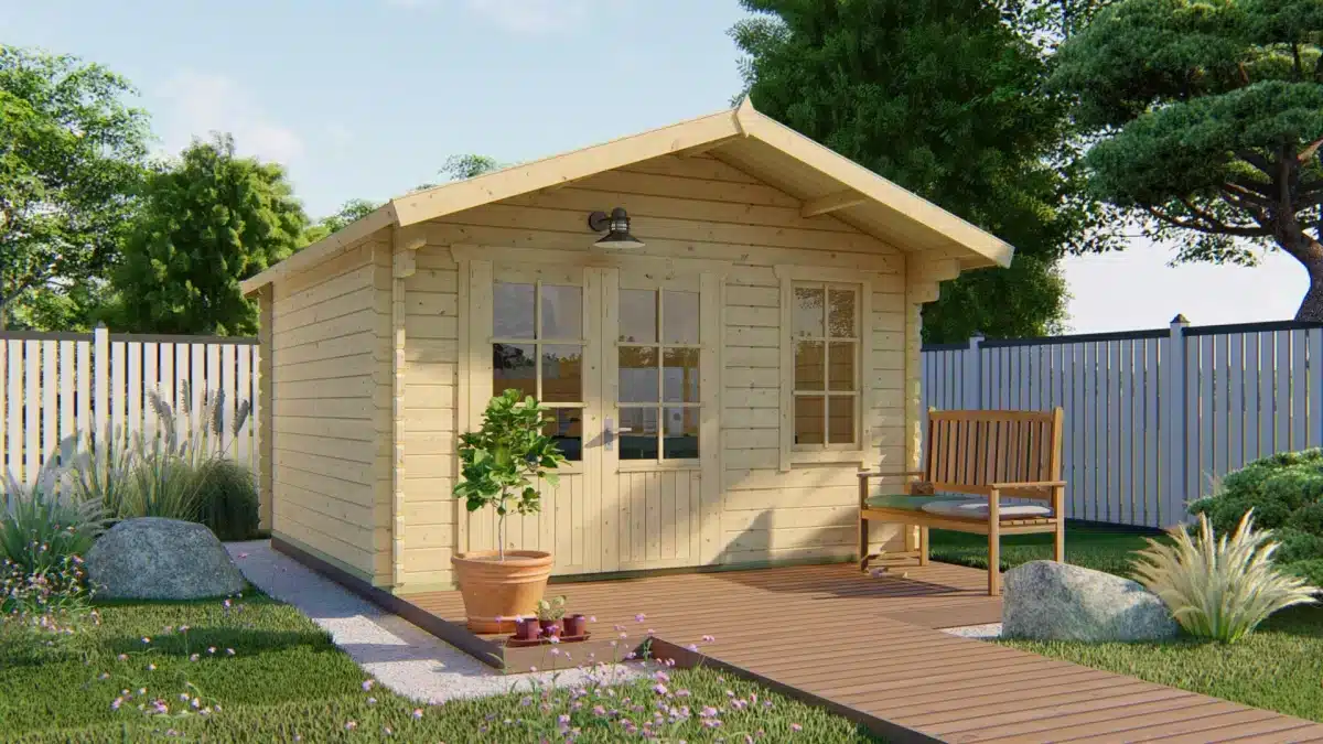 Blokhut – Tuinhuis Ulrik | 44 mm | vuren onbehandeld