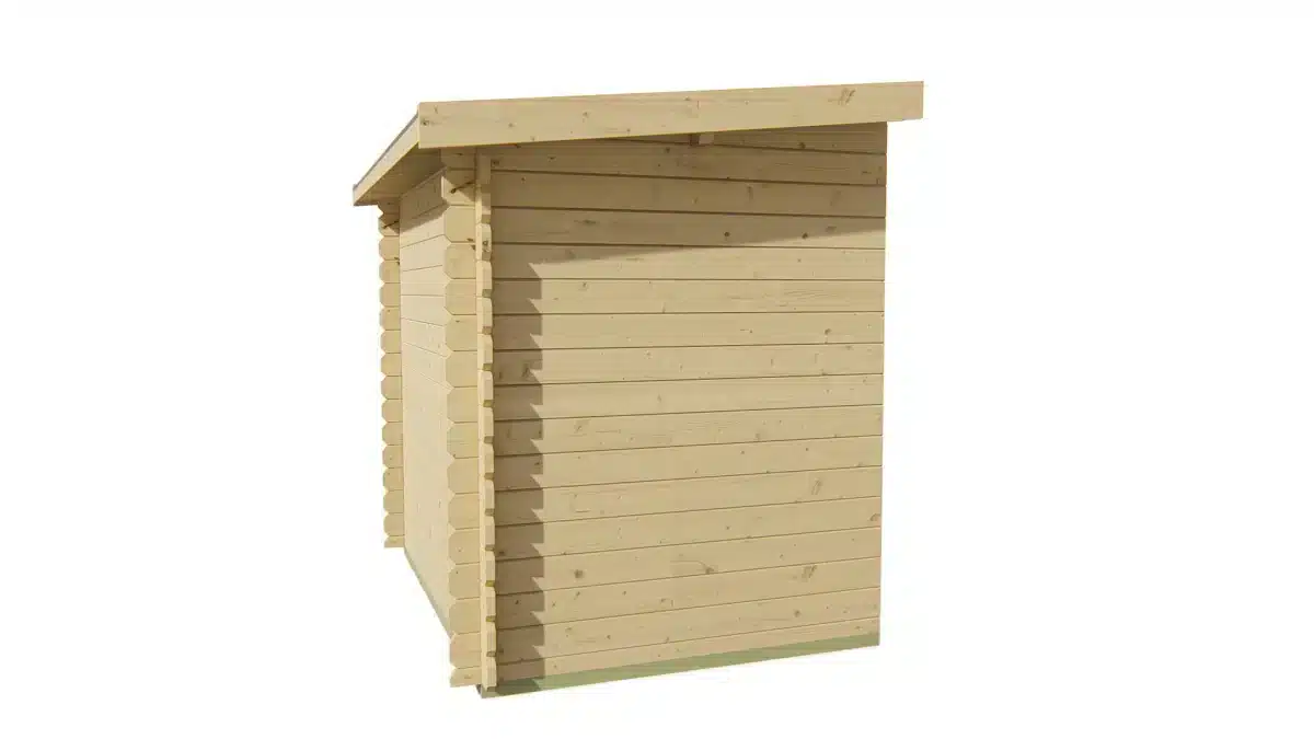 Blokhut – Tuinhuis Aanbouw | 44 mm | vuren onbehandeld