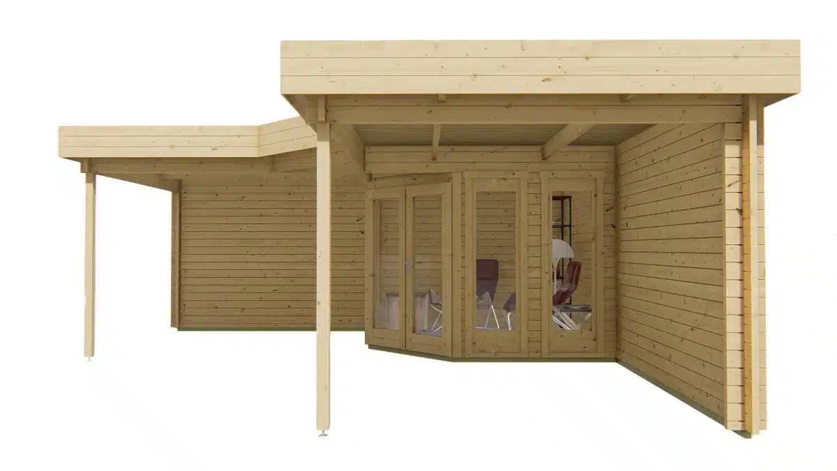 Blokhut – Tuinhuis Funen | 44 mm | vuren onbehandeld