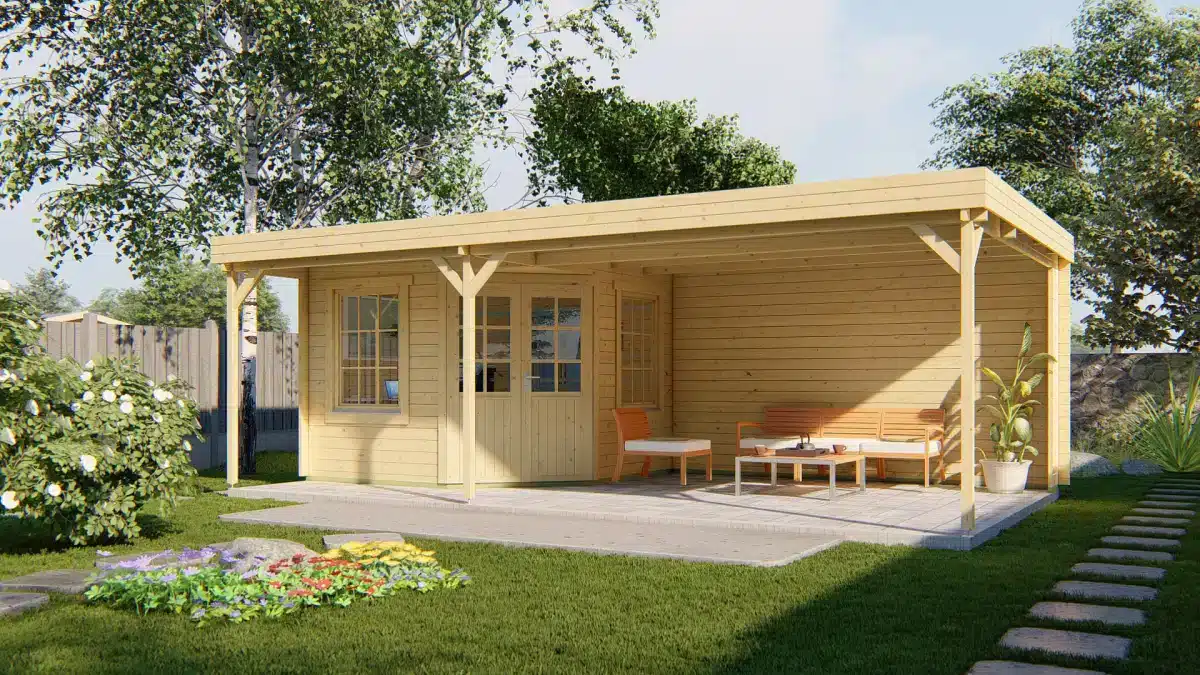Blokhut – Tuinhuis Annette | 40 mm | vuren onbehandeld