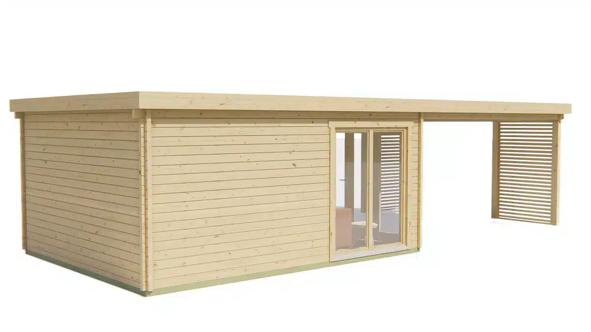 Blokhut – Tuinhuis Casper | 58 mm | vuren onbehandeld