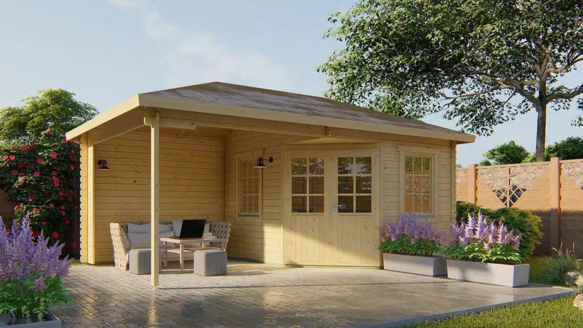 Blokhut – Tuinhuis Christoffer | 28 mm | vuren onbehandeld